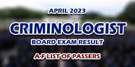 criminologist result april 2023